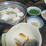 昆布茶で美味しい♪湯豆腐